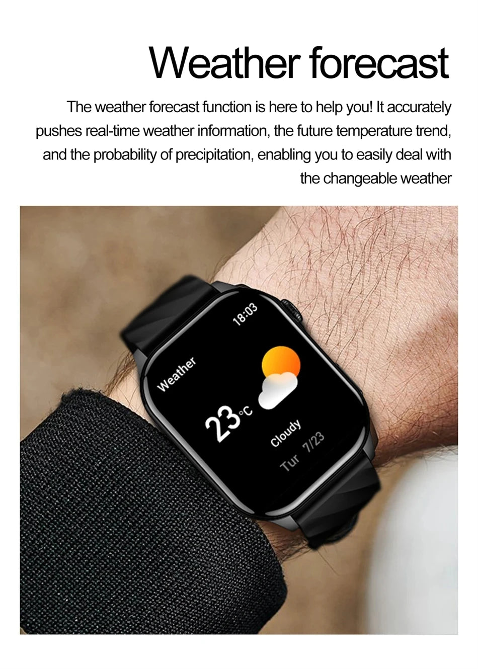 LIGE AMOLED Smart Watch large touch screen 2.01 inch