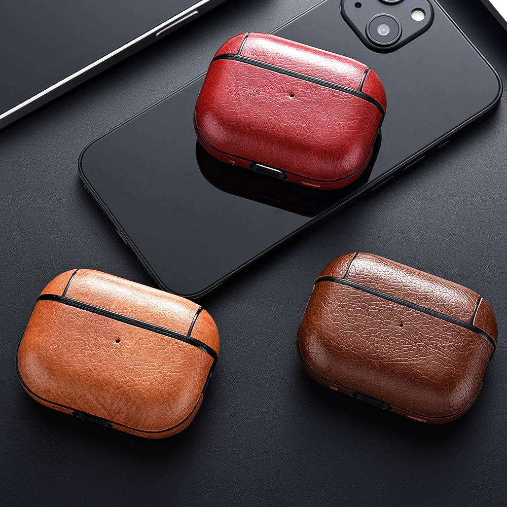 Luxury Leather AirPods Case – Elegant Everyday Protection