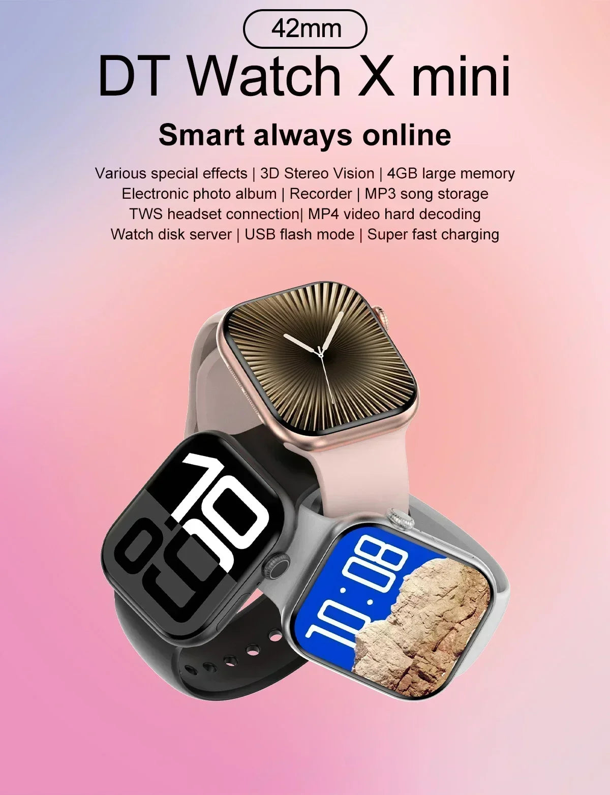 New Watch Series 10 Mini 3D Surround Music NFC Bluetooth 1.85 inch