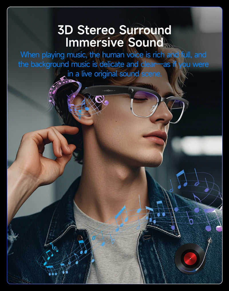 All-in-One 4K AI Smart Glasses – Capture, Call & Translate