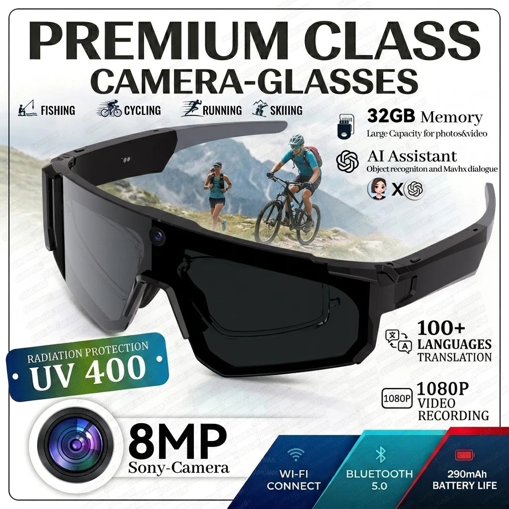 POV Smart Glasses – Capture Life Hands-Free (1080P)