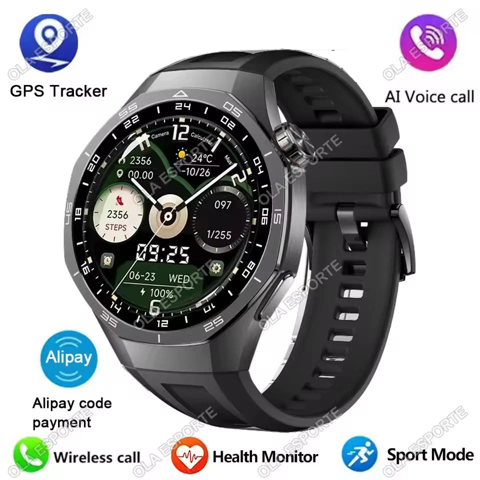 Smart Watch 5 Pro Men HD AMOLED Screen GPS Heart rate Bluetooth Call IP68 Waterproof Man Smartwatch Holiday Gifts