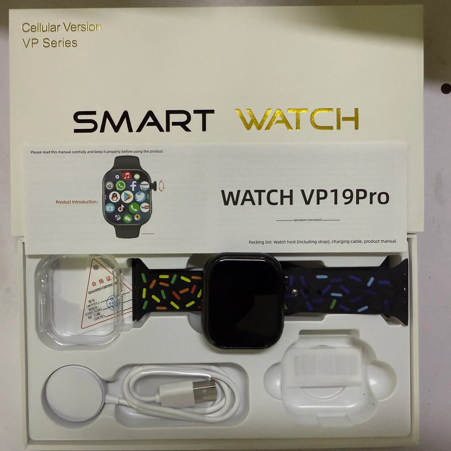 VP19 Pro Smartwatch Touch ID 2.29inch Amoled Android S11 Plus Smart Watch With 8MP Rotary Camera GPS WIFI NFC
