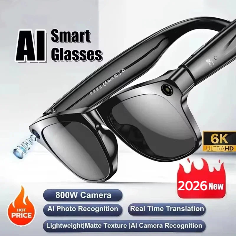 NextGen AI Smart Glasses – 6K HD Camera & Bluetooth Calling