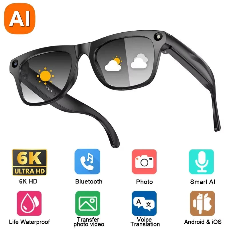 NextGen AI Smart Glasses – 6K HD Camera & Bluetooth Calling