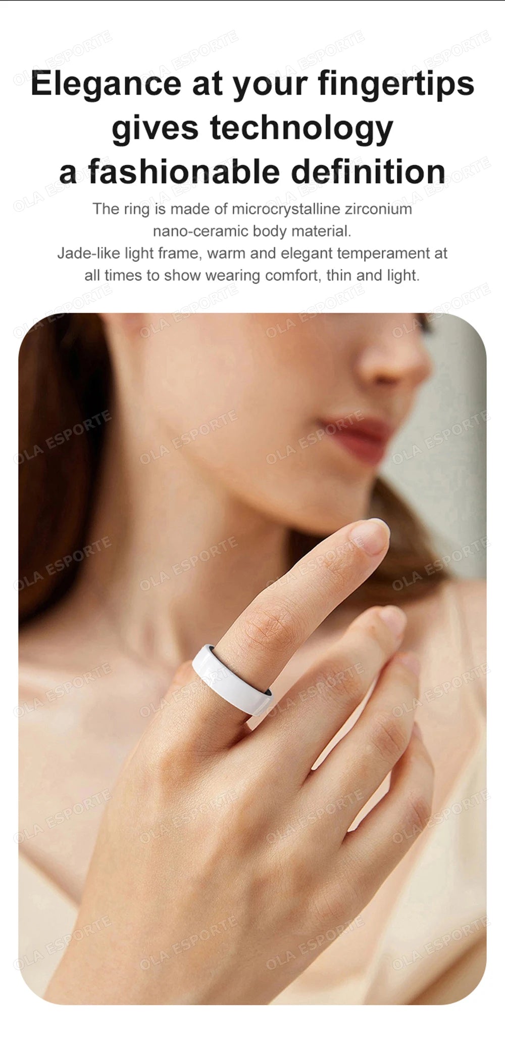 New Smart Ring With Box Heart Rate Stress Monitoring  - Gesture Control - Waterproof - Health - Sports