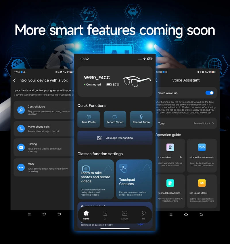 All-in-One 4K AI Smart Glasses – Capture, Call & Translate