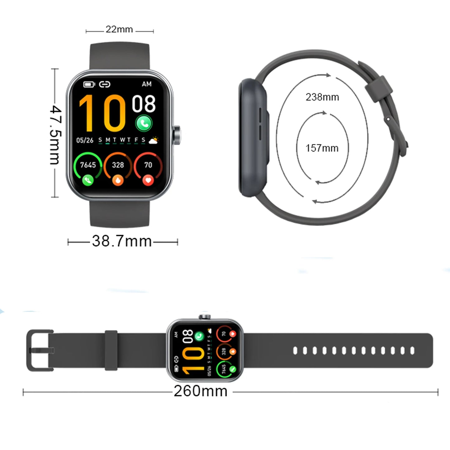 Nerunsa Smart Watch 1.96 inch