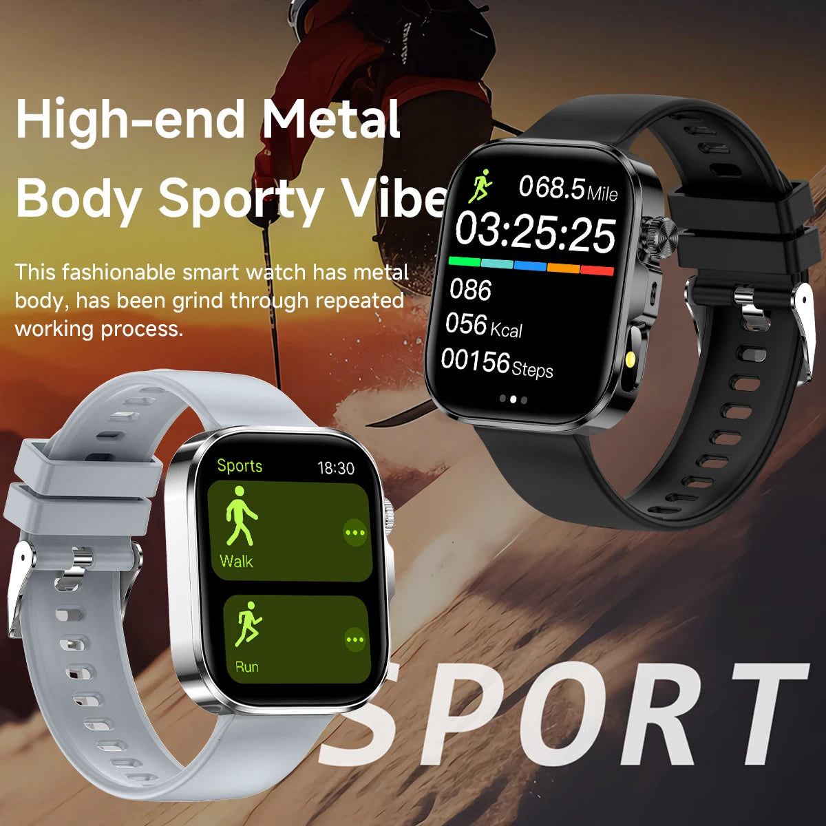 2026 New Hot Smartwatch 2.01 Screen Voice Assistant - flash light