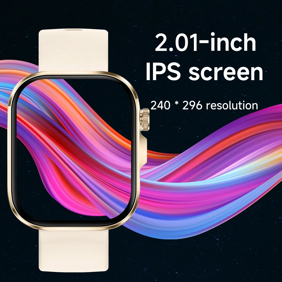 2026 New Hot Smartwatch 2.01 Screen Voice Assistant - flash light