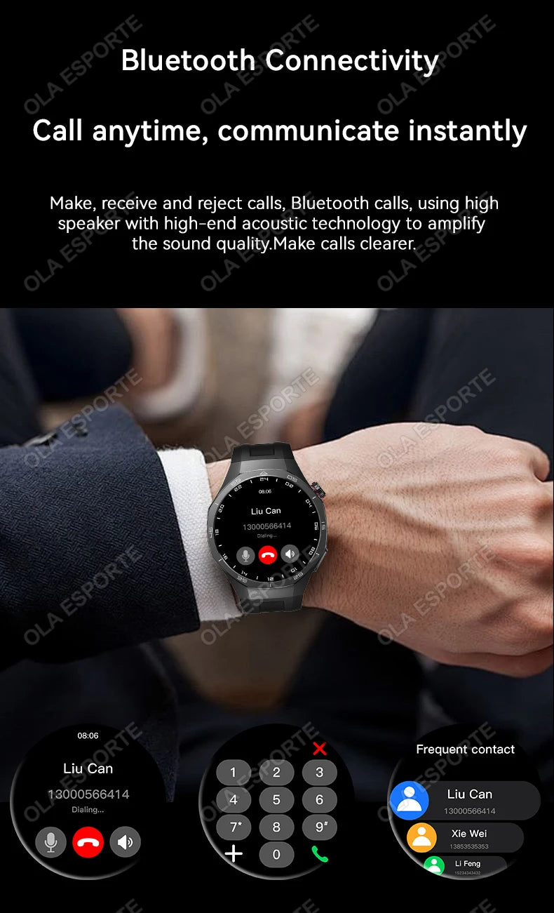 Smart Watch 5 Pro Men HD AMOLED Screen GPS Heart rate Bluetooth Call IP68 Waterproof Man Smartwatch Holiday Gifts