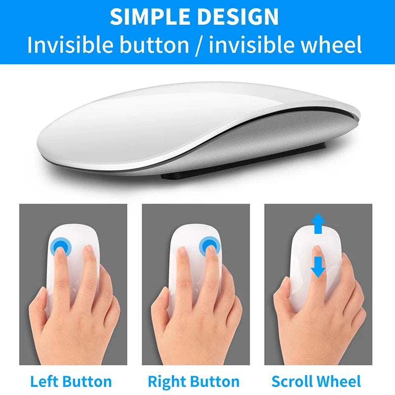 Ultra-Slim Wireless Mouse – Rechargeable, Silent & Smooth