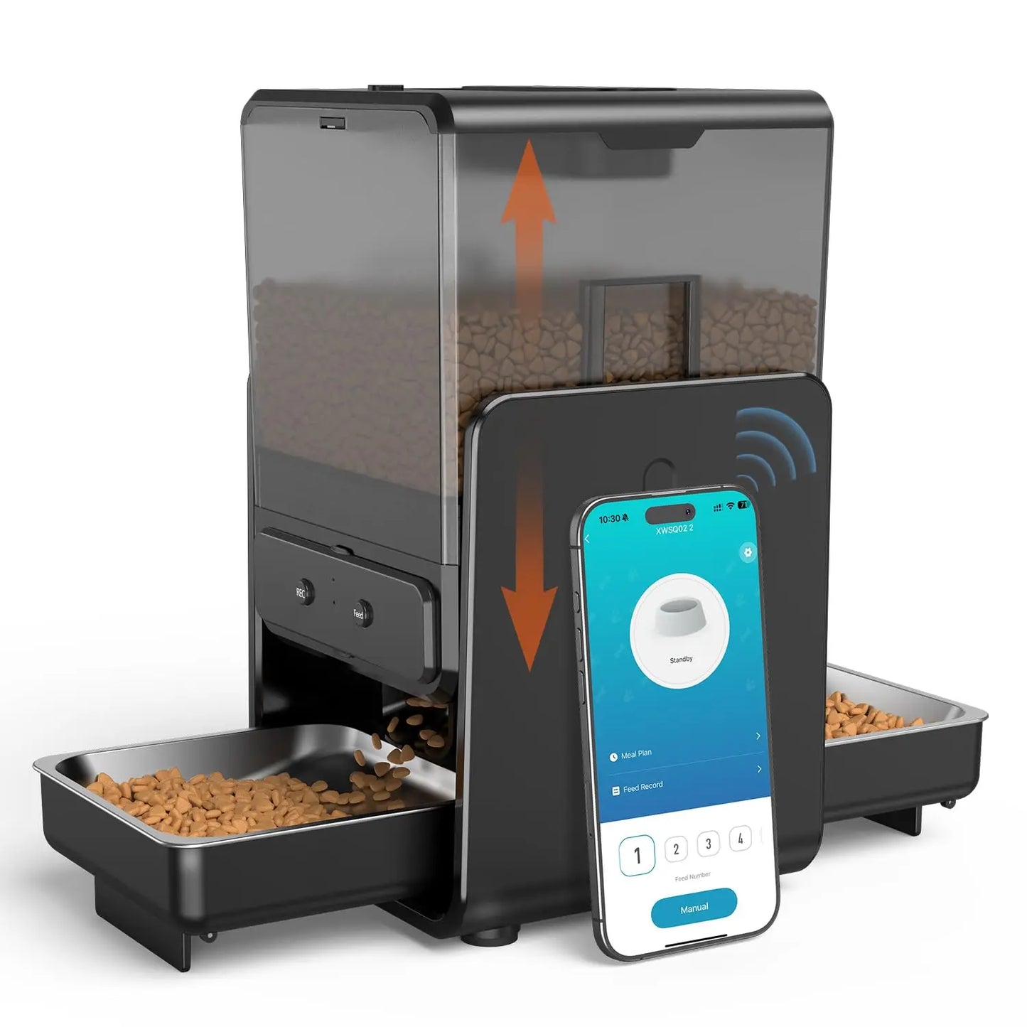 Smart WiFi Cat Feeder – Dual Bowl Automatic Pet Feeder