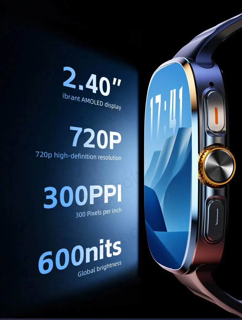 New M99 5G Cellular Version Smartwatch 2.4inch Amoled Larger Screen Rotary Camera Sim Card Slot WIFI