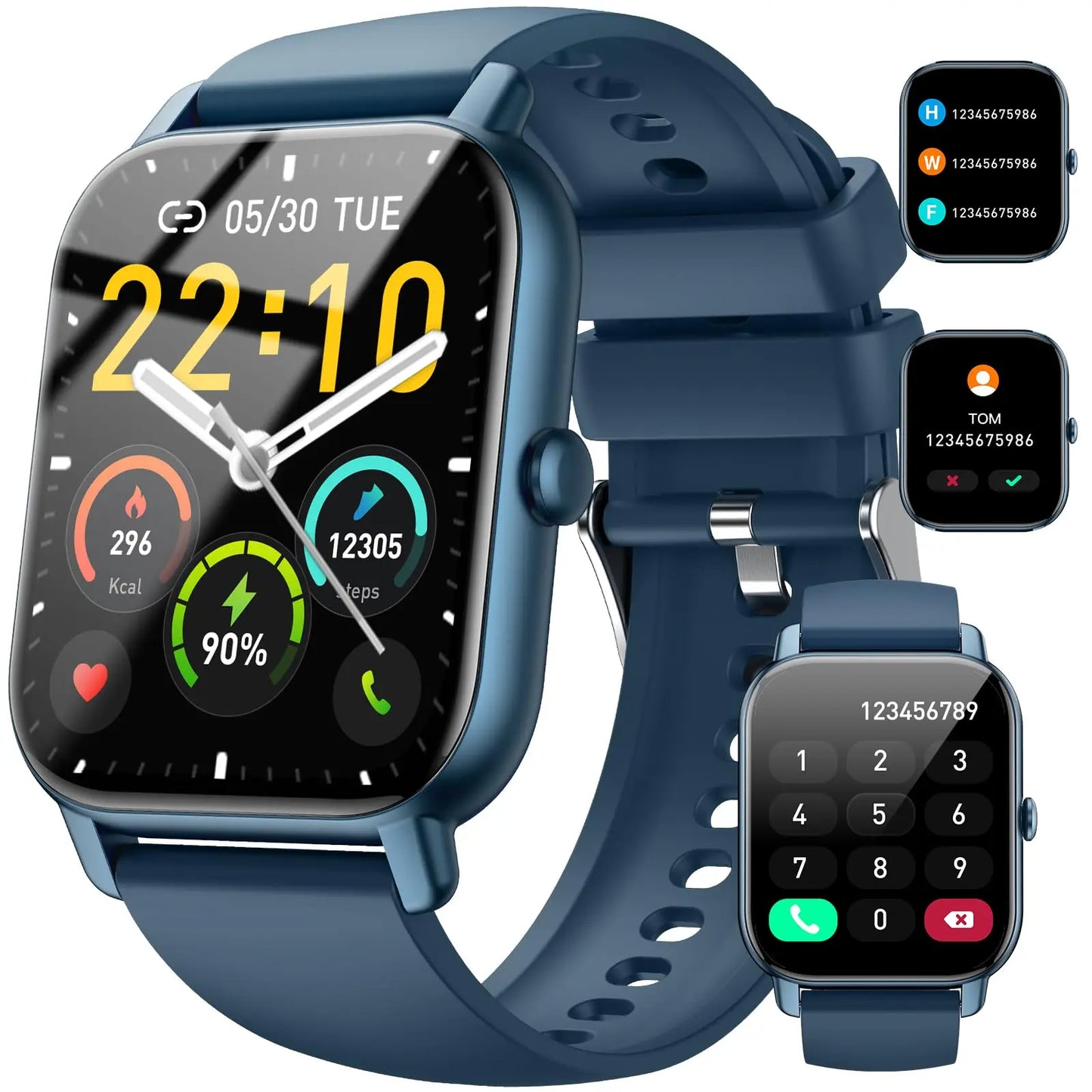 P66 Smart Watch 1.85 inch waterproof GPS health & sleep tracker - Fixed band