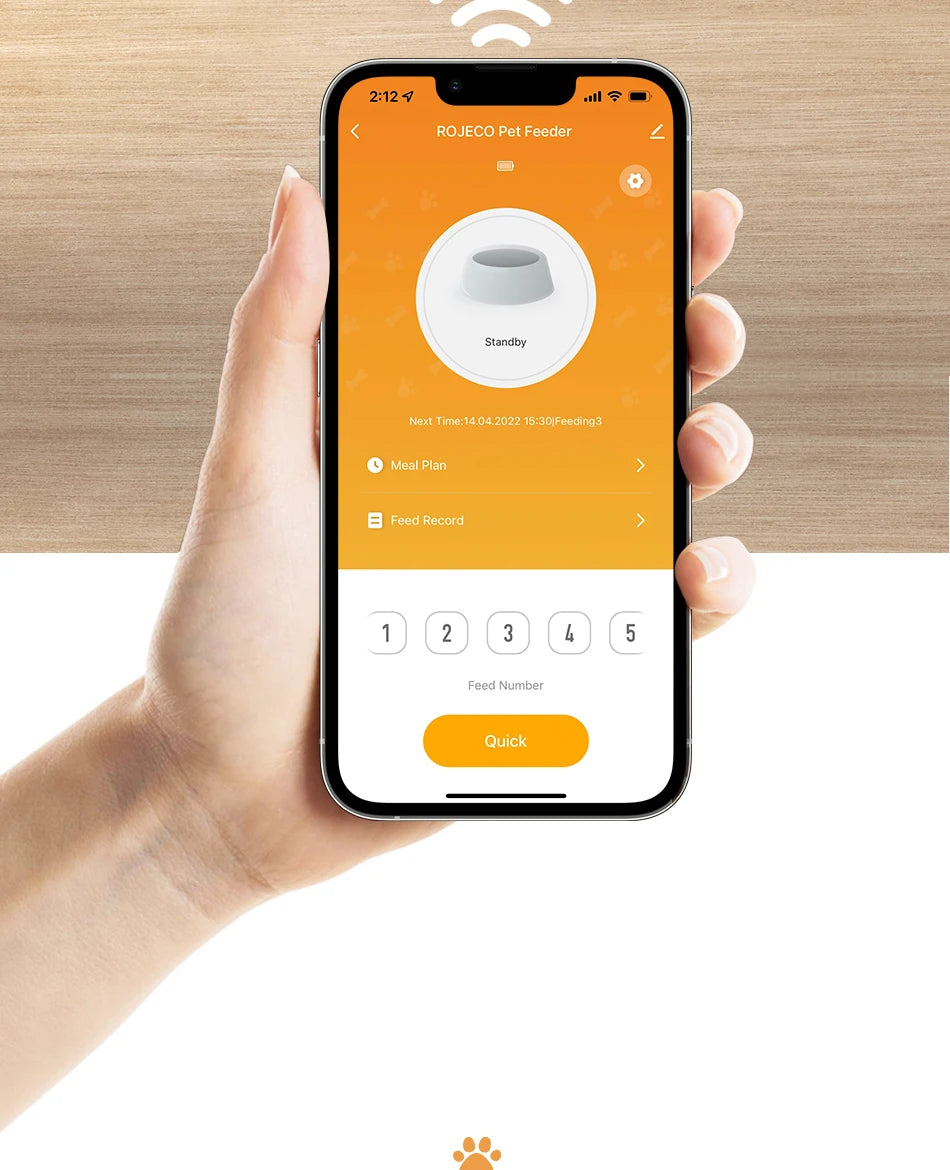 ROJECO smart Dog Feeder – Never Miss a Meal, Control from Anywhere via WiFi