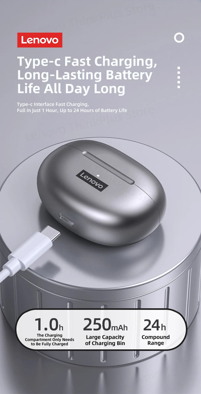 Lenovo LP5 Earbuds – Clear Sound & Deep Bass