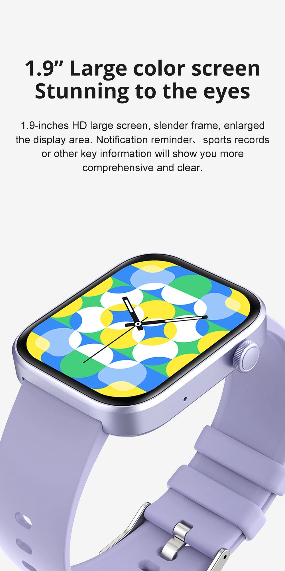 COLMI P71 Smartwatch touch screen 1.9 inch 4-5 days battery life