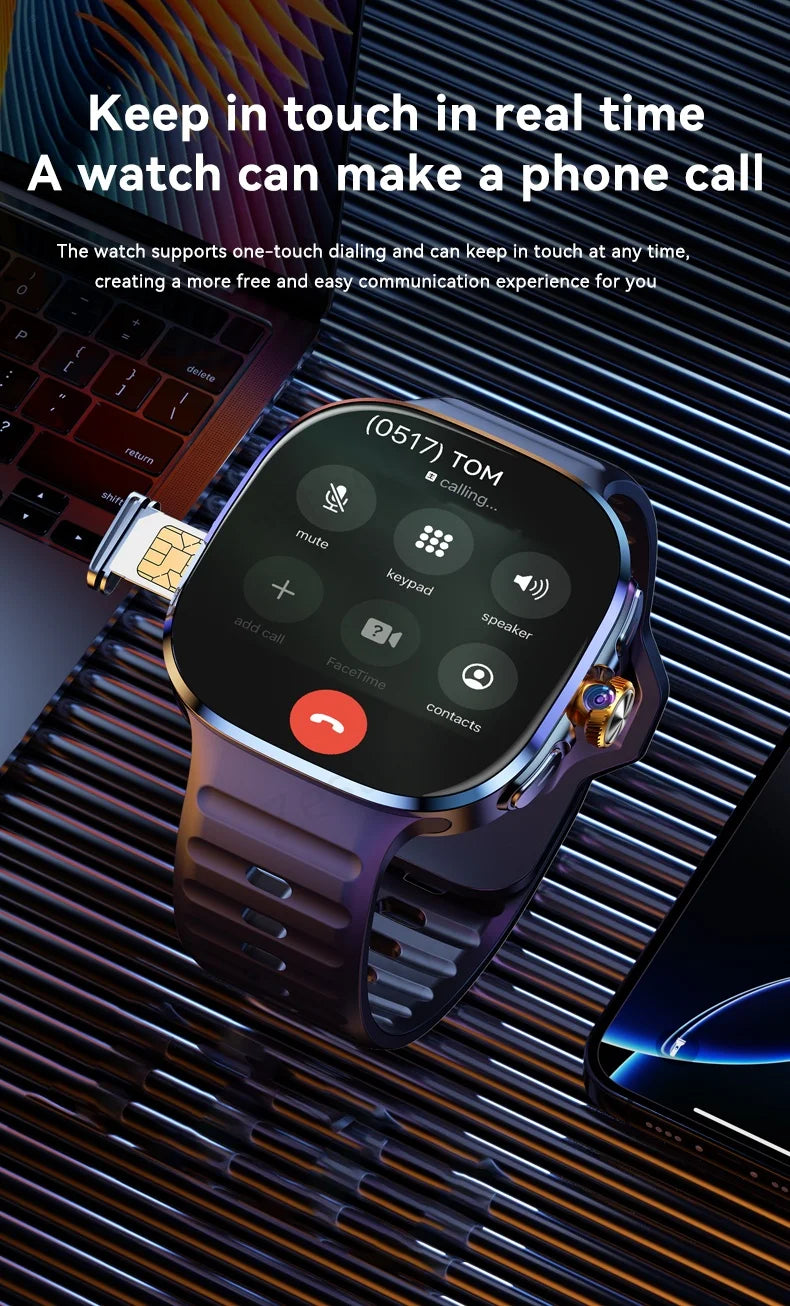 New M99 5G Cellular Version Smartwatch 2.4inch Amoled Larger Screen Rotary Camera Sim Card Slot WIFI
