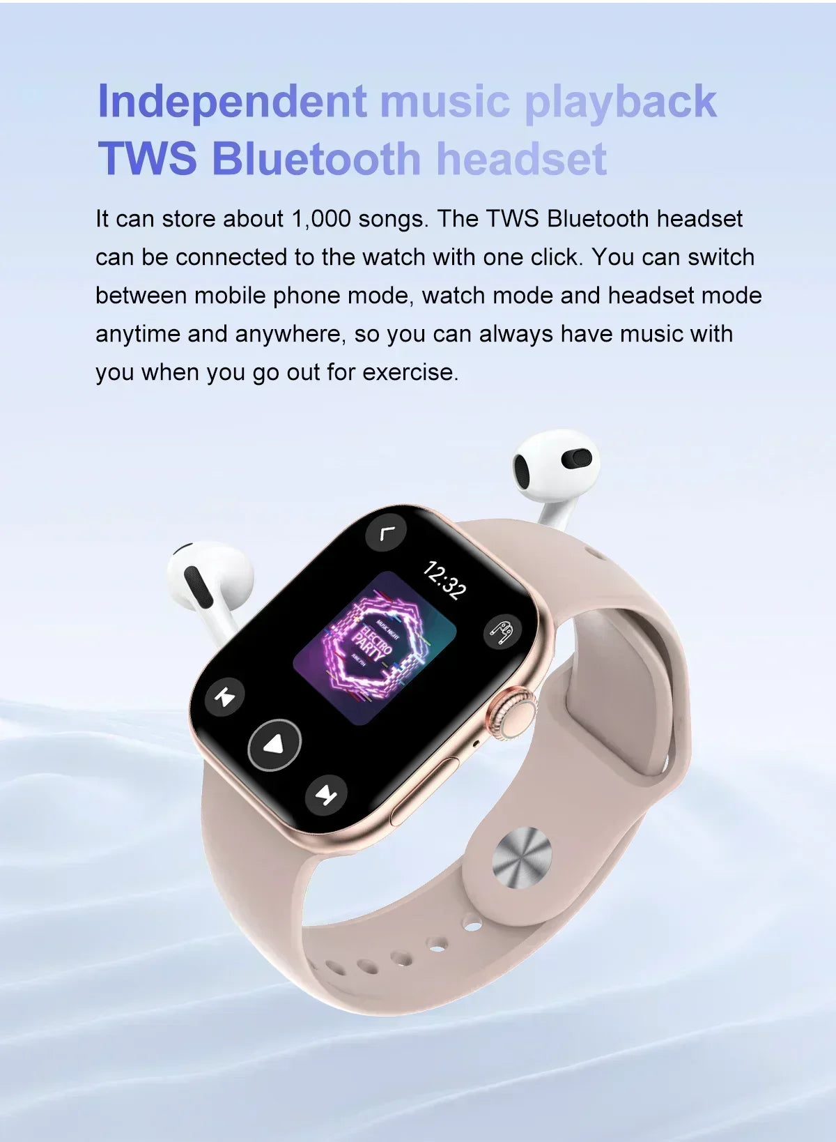 New Watch Series 10 Mini 3D Surround Music NFC Bluetooth 1.85 inch