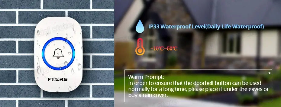 Fuers Smart Wireless waterproof  Doorbell – Never Miss a Visitor