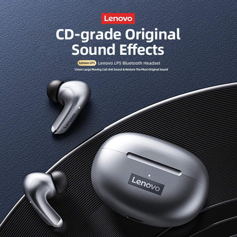Lenovo LP5 Earbuds – Clear Sound & Deep Bass
