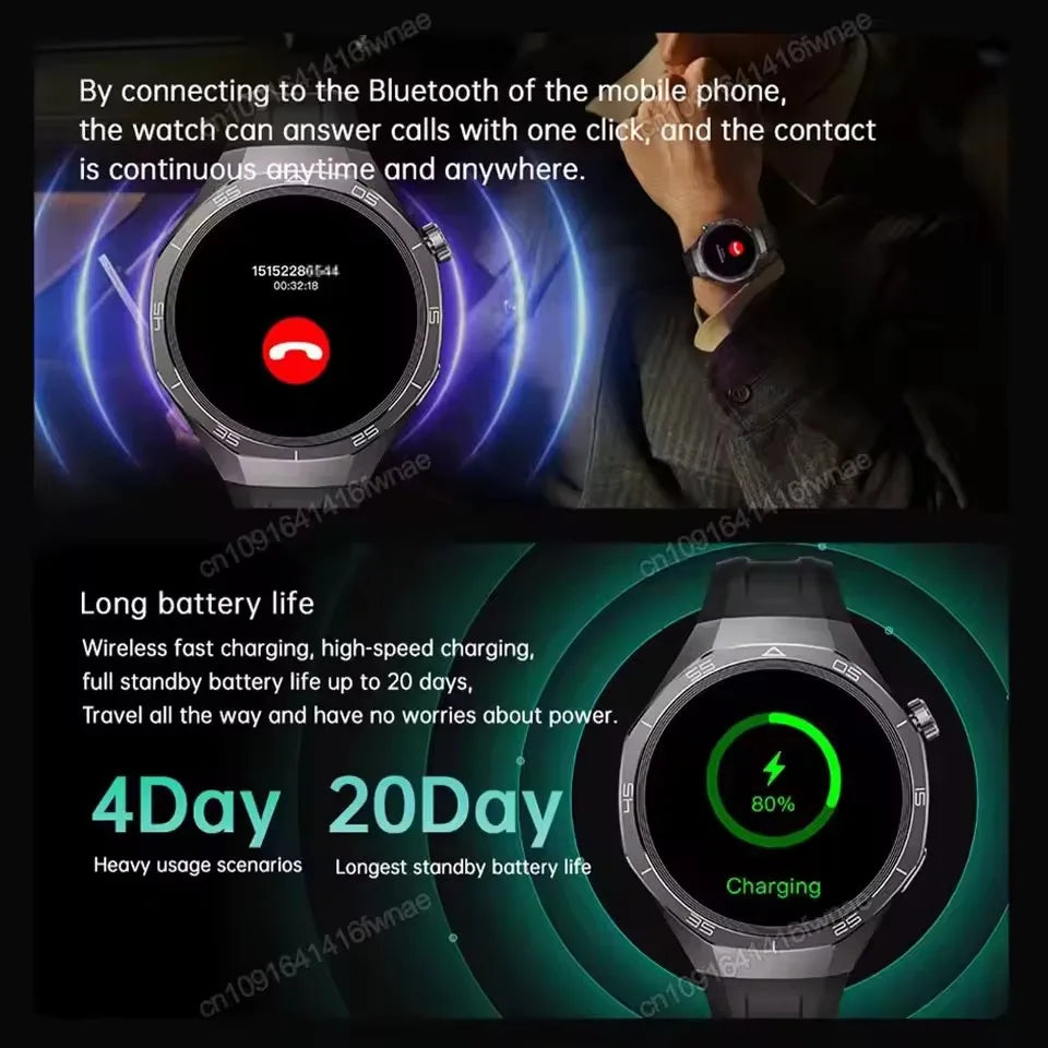 Smart Watch 5 Pro Men HD AMOLED Screen GPS Heart rate Bluetooth Call IP68 Waterproof Man Smartwatch Holiday Gifts