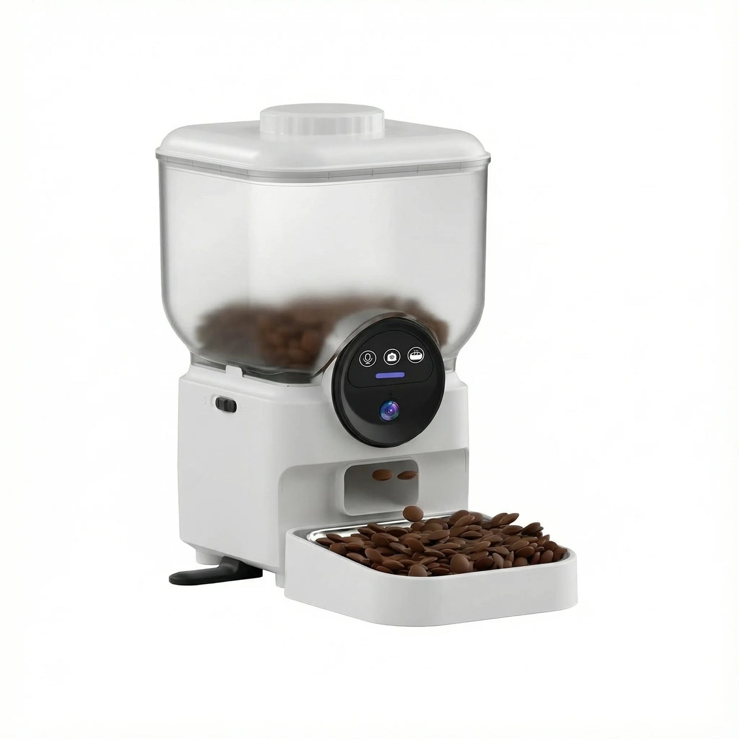 6.5L Automatic Cat Feeder Rechargeable Wifi Smart Pet Feeder App Controlled Cat Feeder With Camera Built-in Battery Cat Dog Feeder