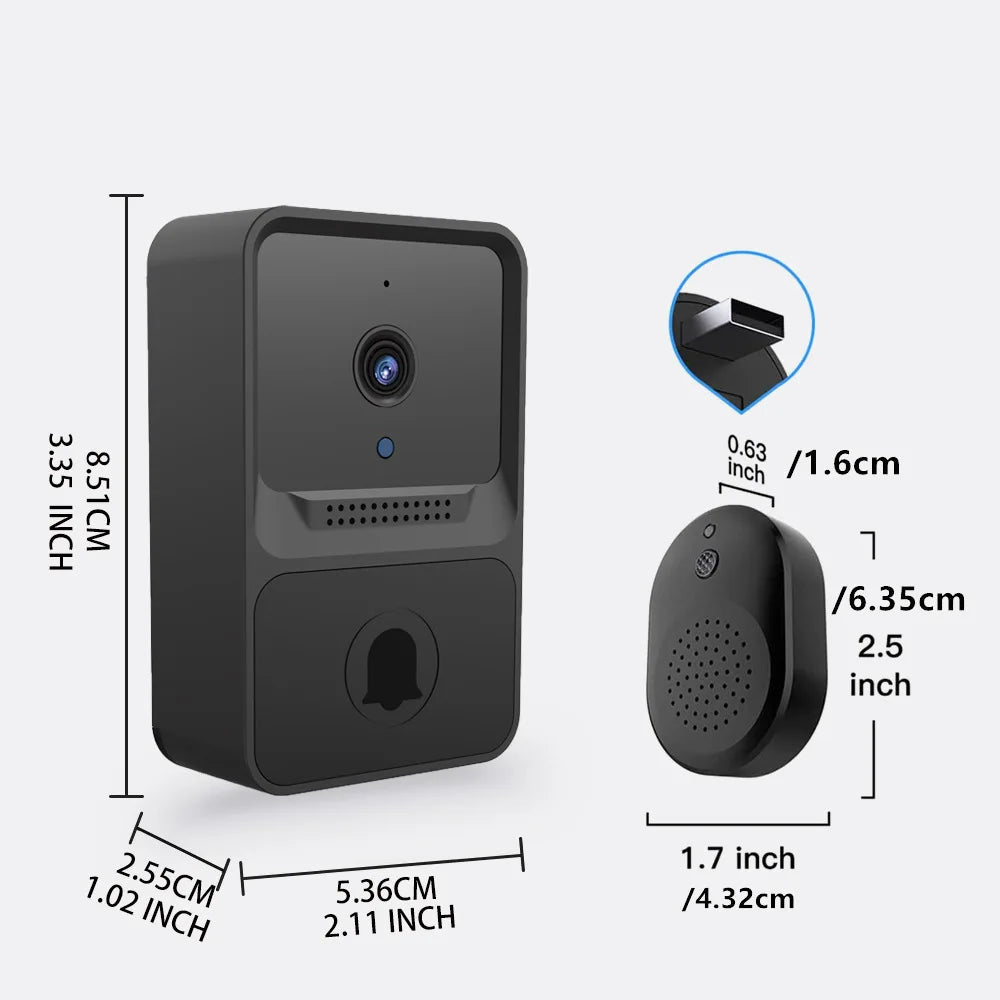 Smart WiFi Video Doorbell – HD Camera, Night Vision & Two-Way Talk