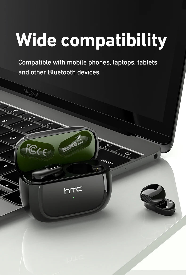 HTC Mini TWS Earbuds – Bluetooth Wireless & Noise Reduction