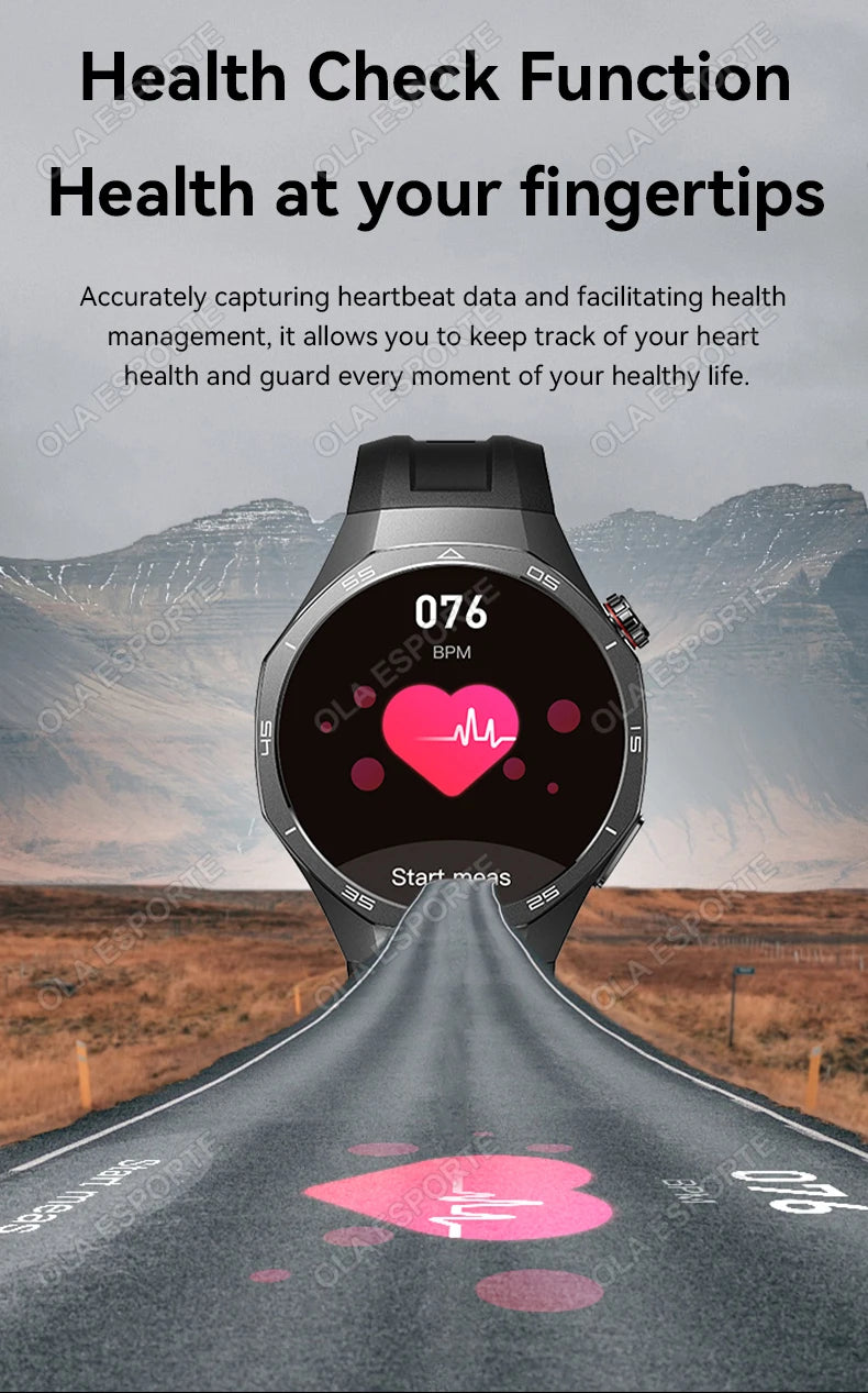 Smart Watch 5 Pro Men HD AMOLED Screen GPS Heart rate Bluetooth Call IP68 Waterproof Man Smartwatch Holiday Gifts