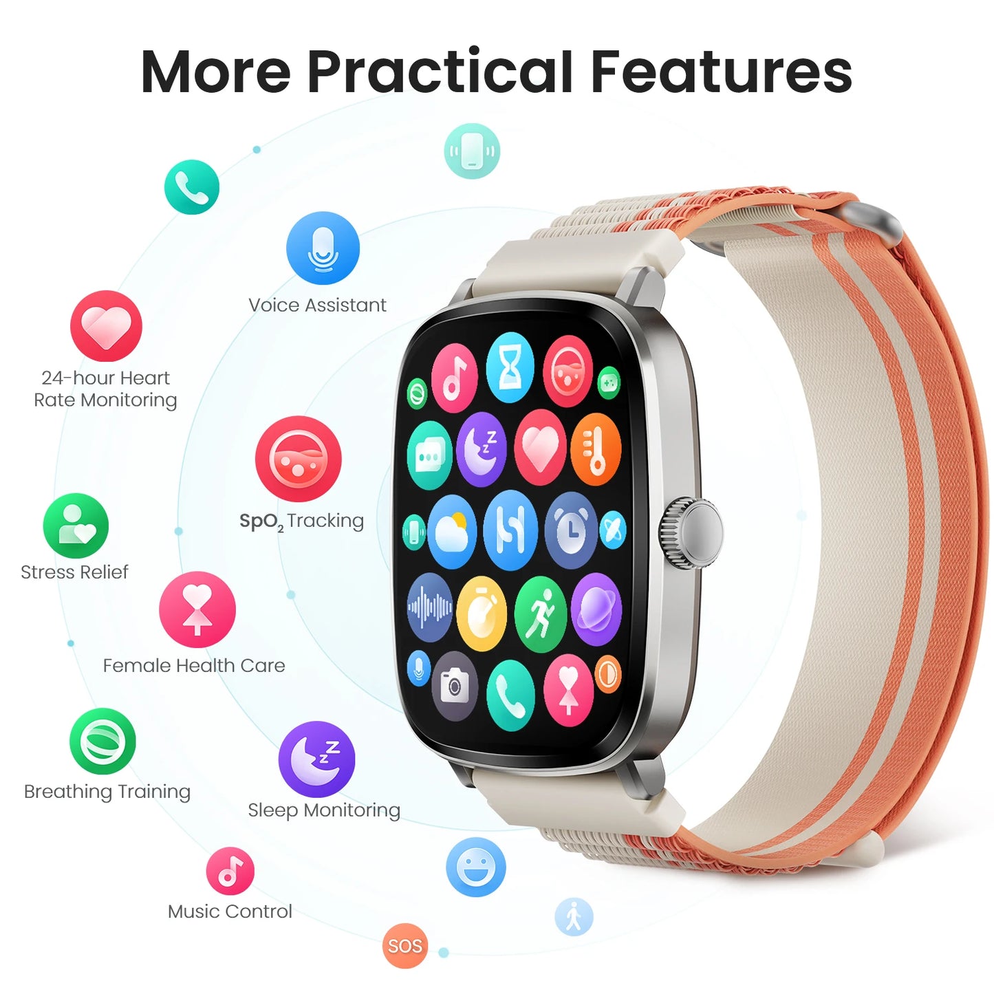 HAYLOU Watch RS5 Smart Watch 2.01'' AMOLED Display Bluetooth Call Voice Assistant Waterproof Sport Activity Fitness Smartwatchs