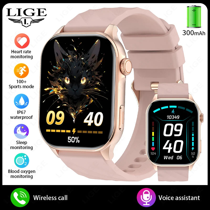 LIGE AMOLED Smart Watch large touch screen 2.01 inch