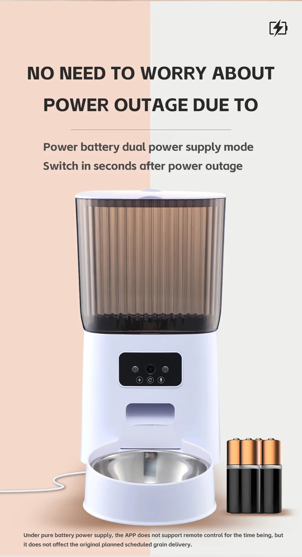 5L Smart Pet Feeder – See, Talk & Feed Your Pet from Anywhere via WiFi