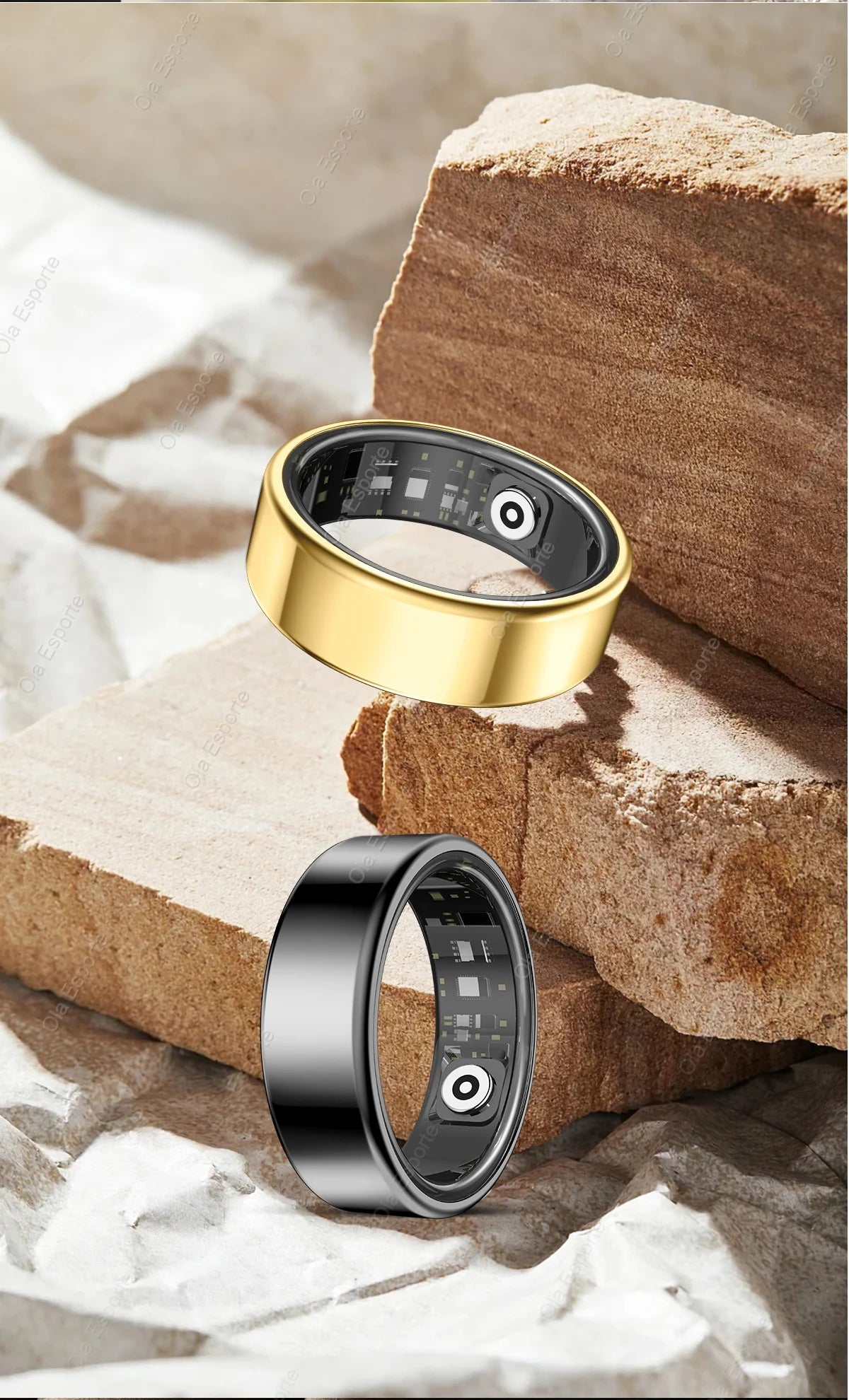 R10 Smart Ring with Charging Dock  Health Sleep Heart Rate Monitoring 5ATM Waterproof Multi-sport Mode