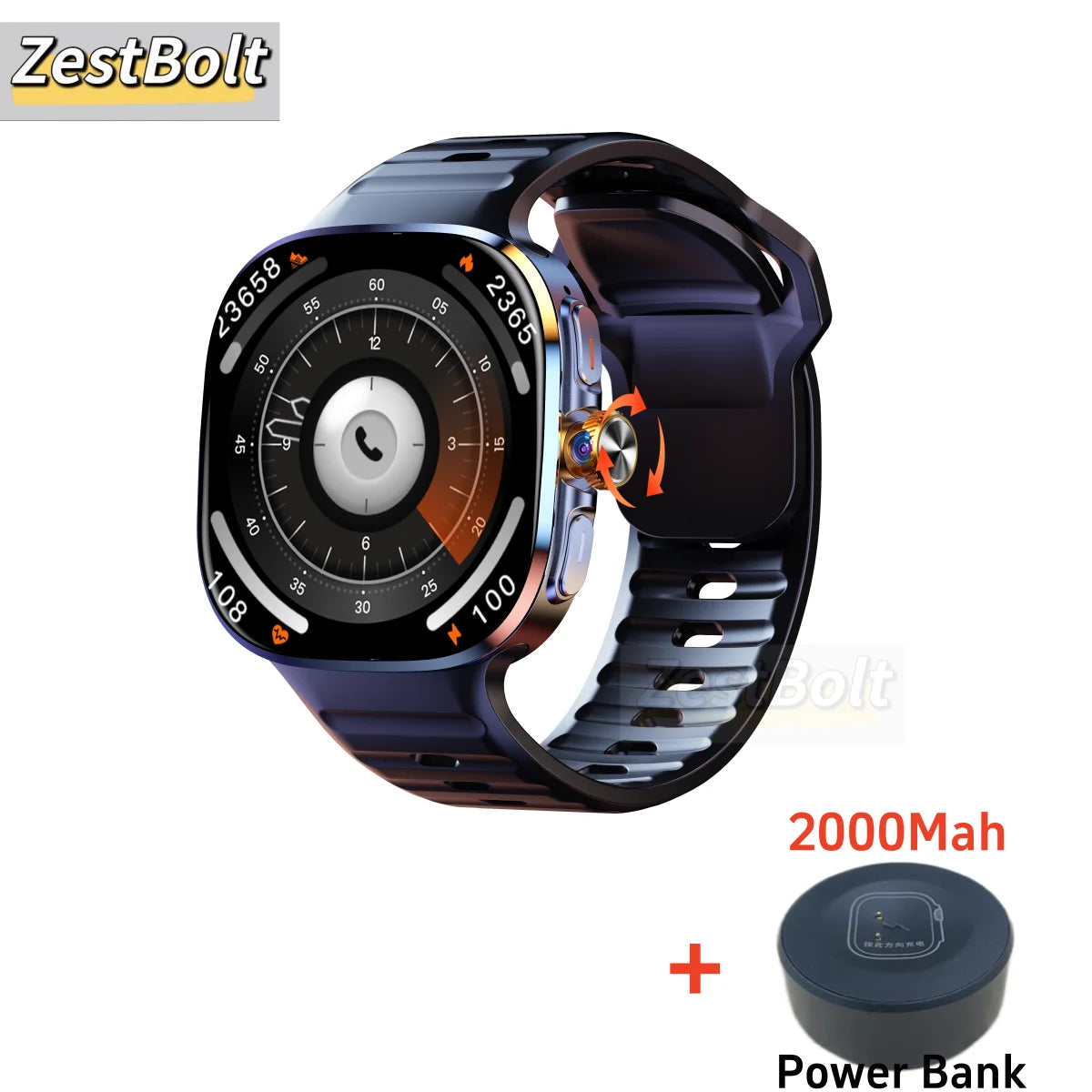 New M99 5G Cellular Version Smartwatch 2.4inch Amoled Larger Screen Rotary Camera Sim Card Slot WIFI