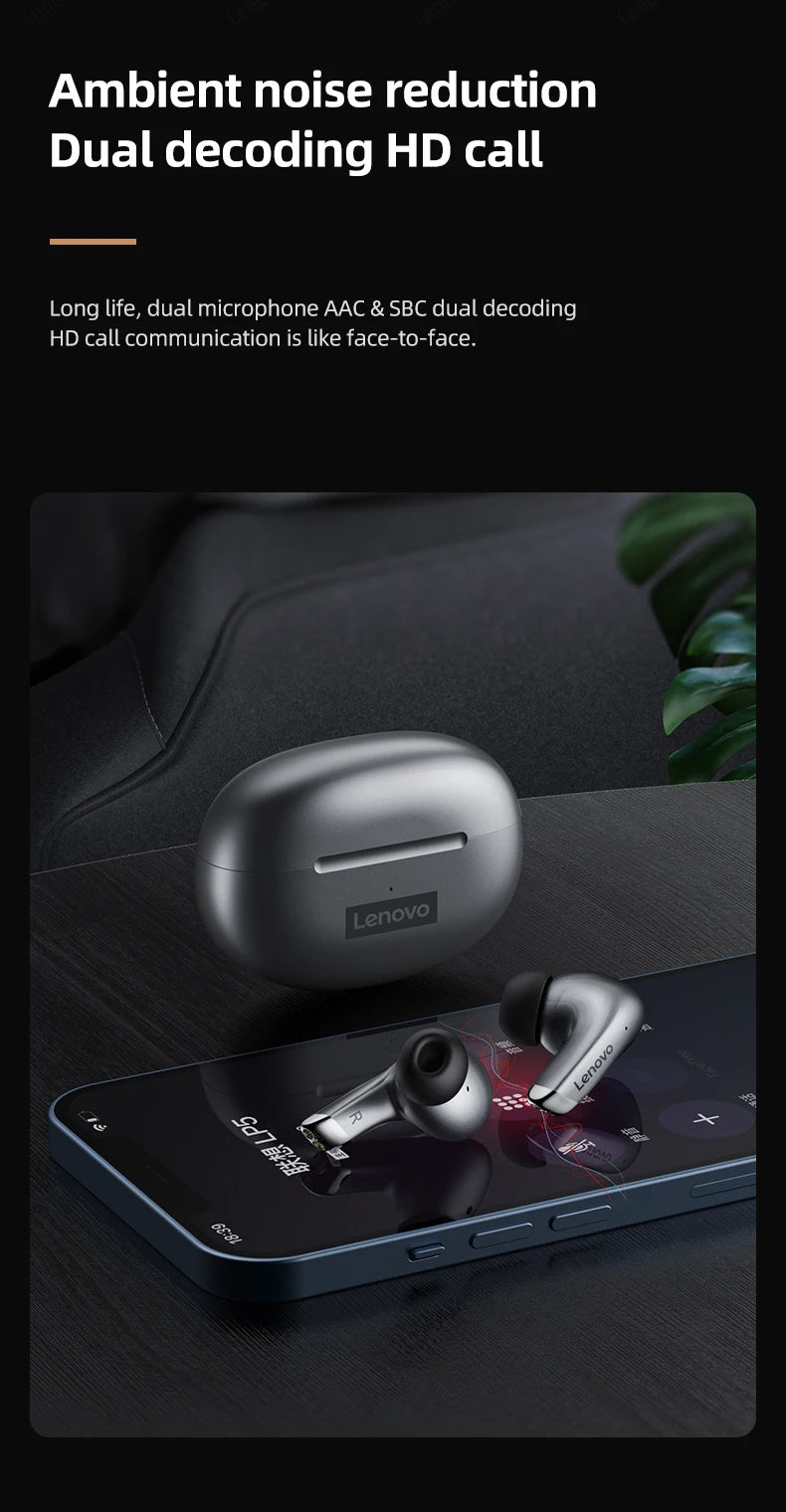 Lenovo LP5 Earbuds – Clear Sound & Deep Bass