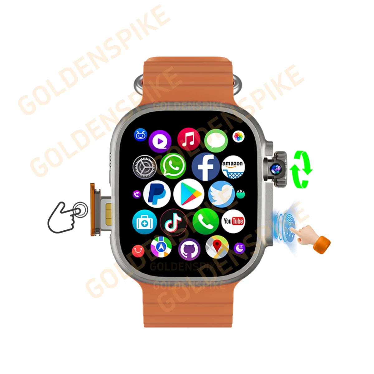 DW100 Pro Ultra 3 Touch ID 4g/5g Smartwatch With 128GB Storage Rom Free  WIFI GPS