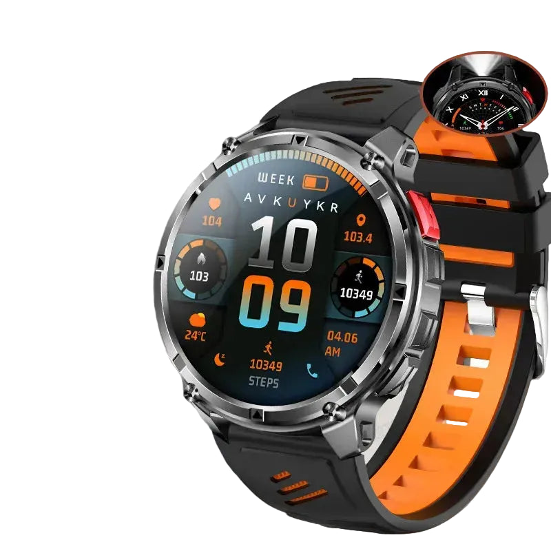 2026 New T-Rex3 Ultra 1100Mah Military Smart Watch Men 1.7"AMOLED GPS Path 5ATM Waterproof Compass LED Flashlight Smartwatch iOS