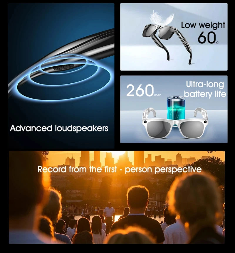 NextGen AI Smart Glasses – 6K HD Camera & Bluetooth Calling