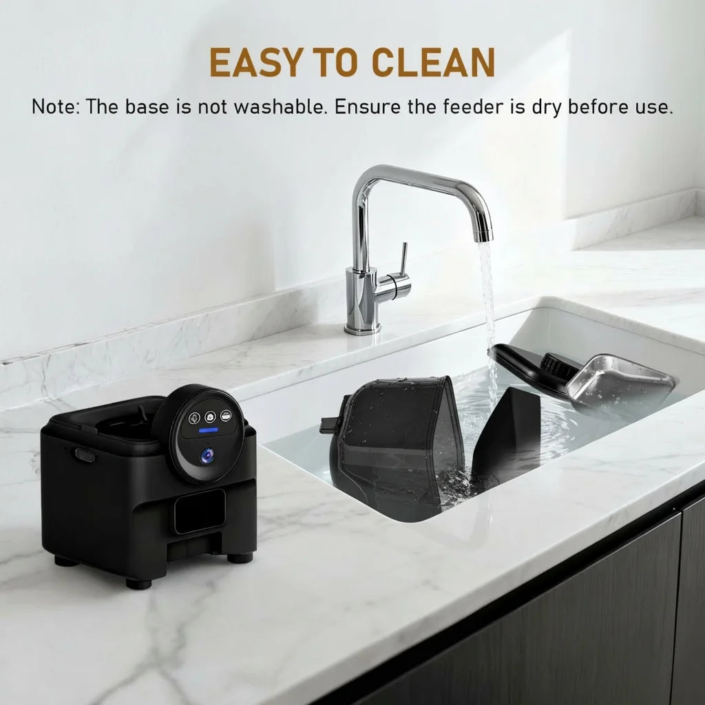 6.5L Automatic Cat Feeder Rechargeable Wifi Smart Pet Feeder App Controlled Cat Feeder With Camera Built-in Battery Cat Dog Feeder