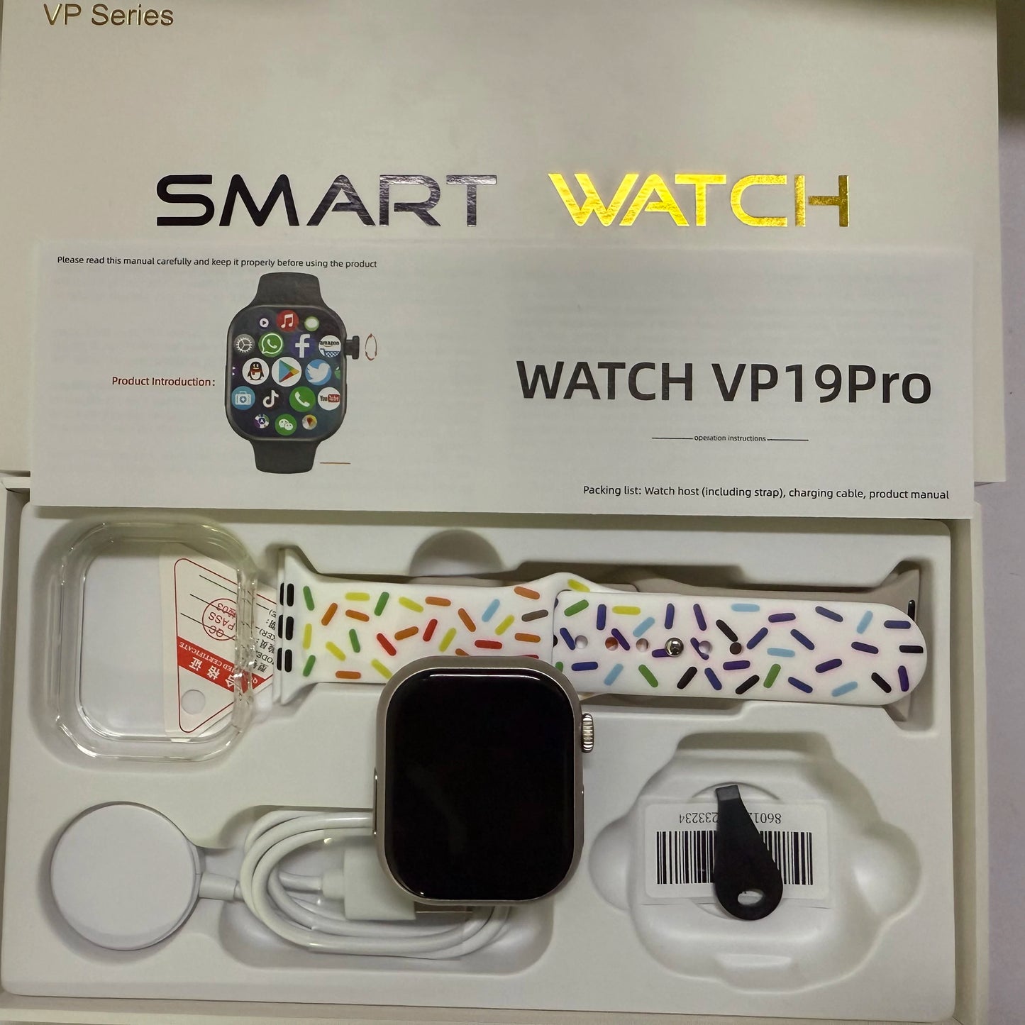 VP19 Pro Smartwatch Touch ID 2.29inch Amoled Android S11 Plus Smart Watch With 8MP Rotary Camera GPS WIFI NFC