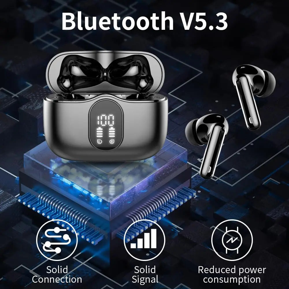 Wireless Bluetooth 5.3 Earbuds – ENC Calls & 36H Battery