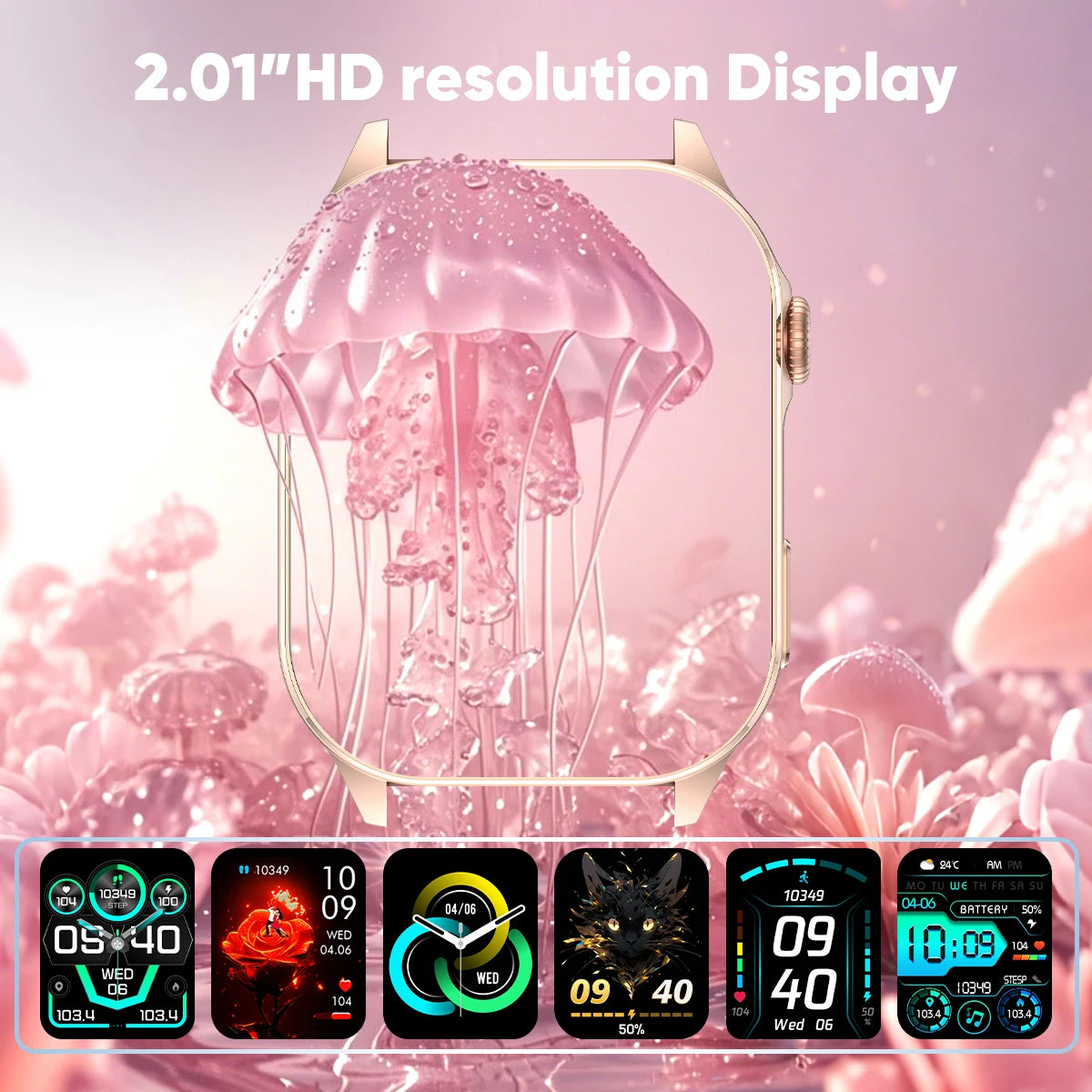 LIGE AMOLED Smart Watch large touch screen 2.01 inch