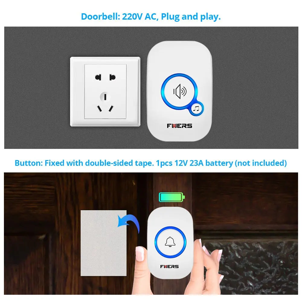 Fuers Smart Wireless waterproof  Doorbell – Never Miss a Visitor