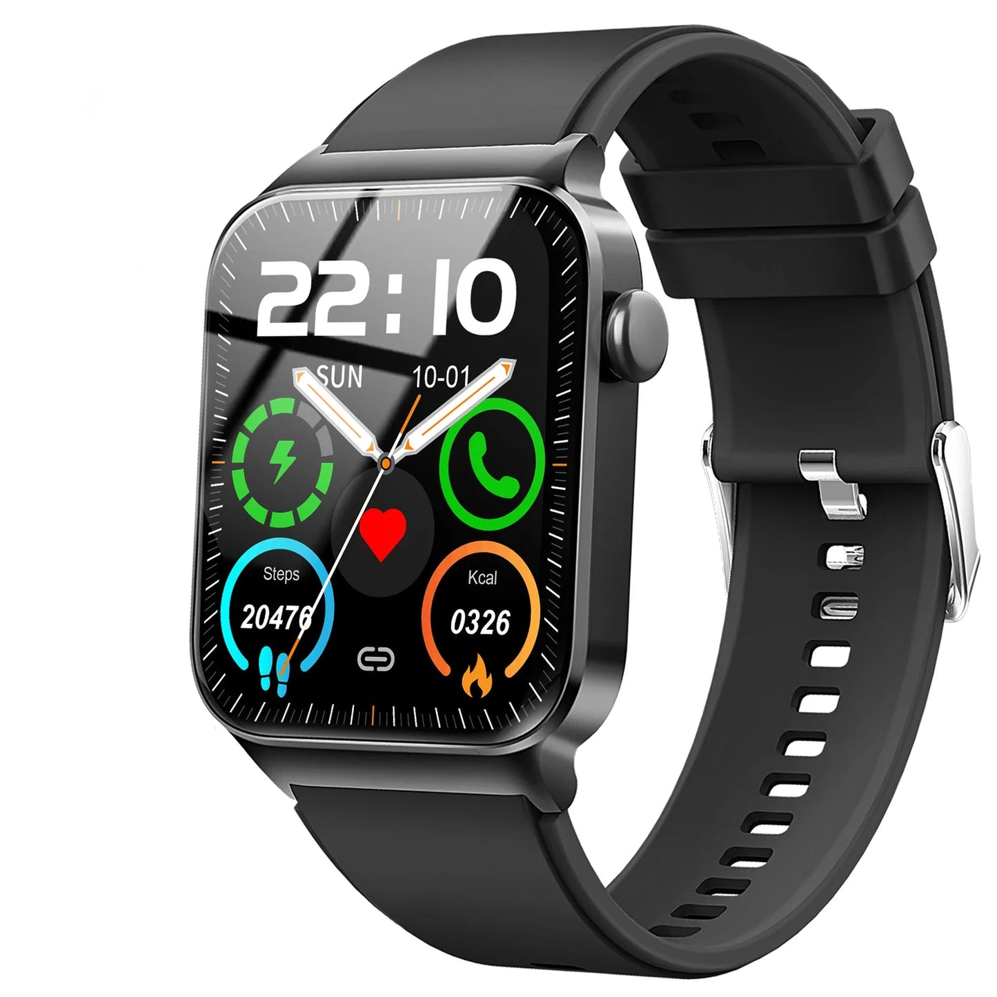 Jxrev 1.85" Ultra Thin Smartwatch - Waterproof - Fitness Tracker1.85 inch - battery life 7 days