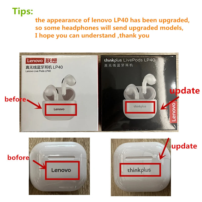 Lenovo LP40 Earbuds – Smooth Touch & Clear Audio