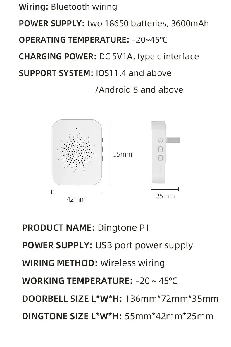 Smart Solar Doorbell – No Charging Hassle, Full Security