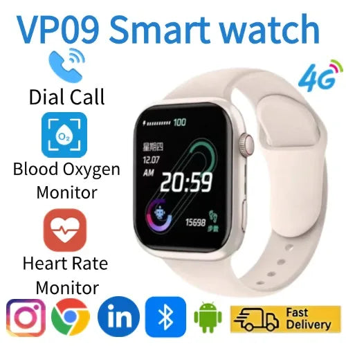 Innovative VP09 Smartwatch 4G 5G Dual SIM Android OS GPS Navigation WIFI Connection 8MP Camera Google Support Outdoor Watch