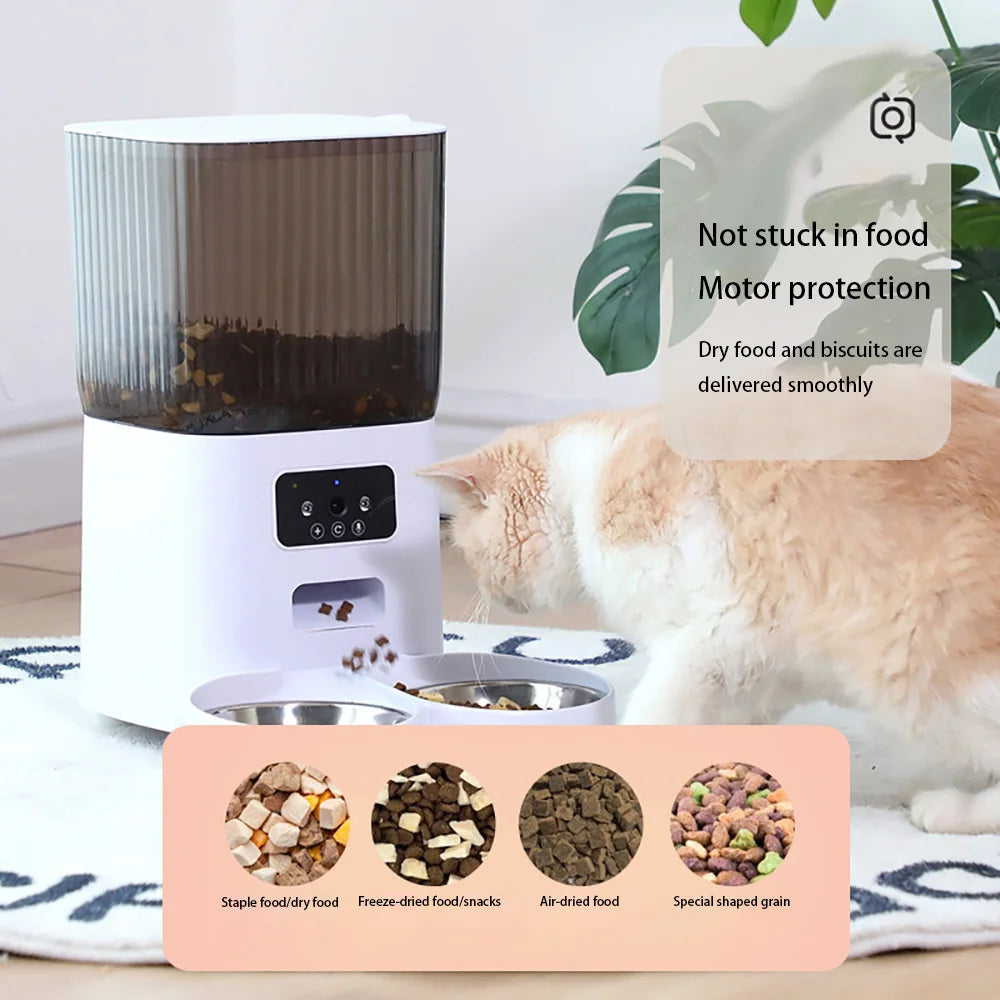 5L Smart Pet Feeder – See, Talk & Feed Your Pet from Anywhere via WiFi